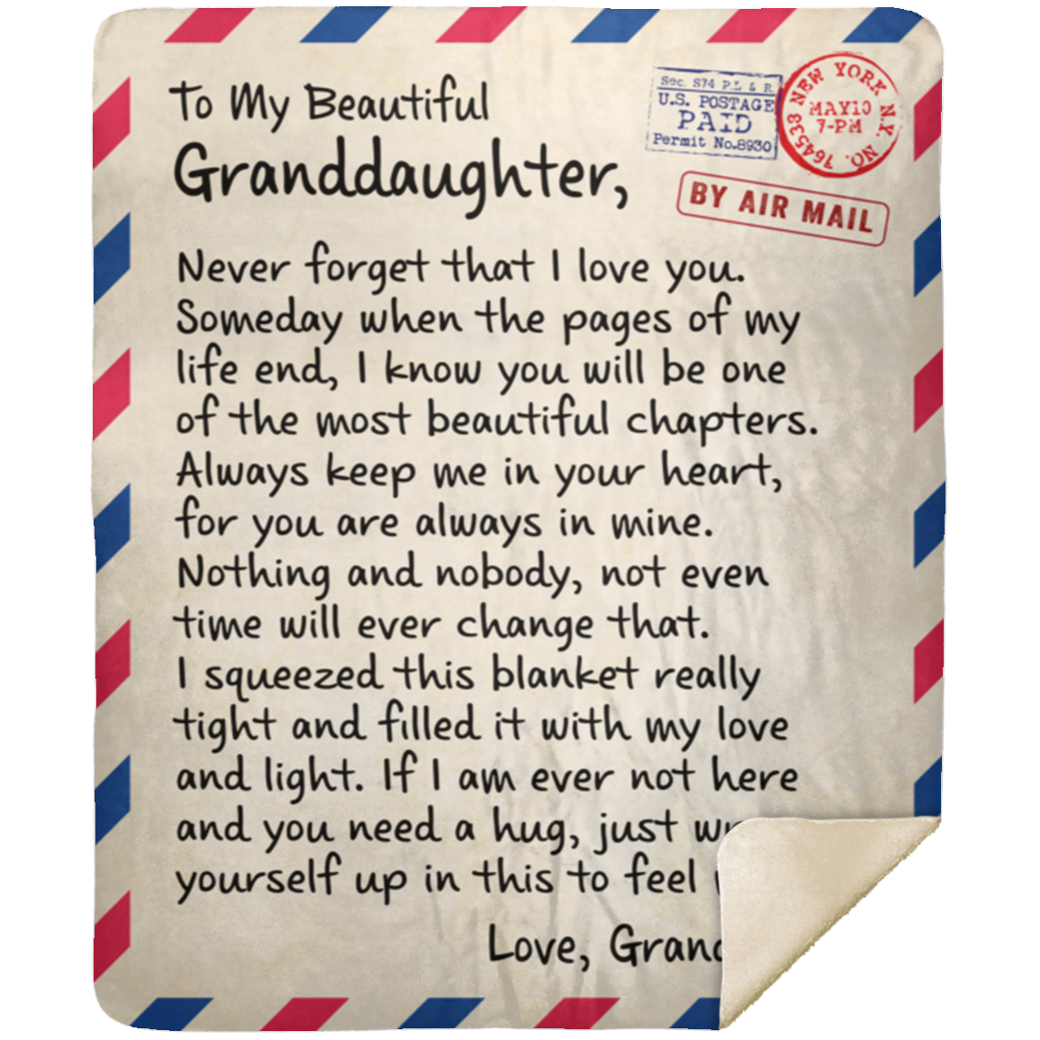 To My Beautiful Granddaughter| Blanket for Granddaughter| Gift for Granddaughter