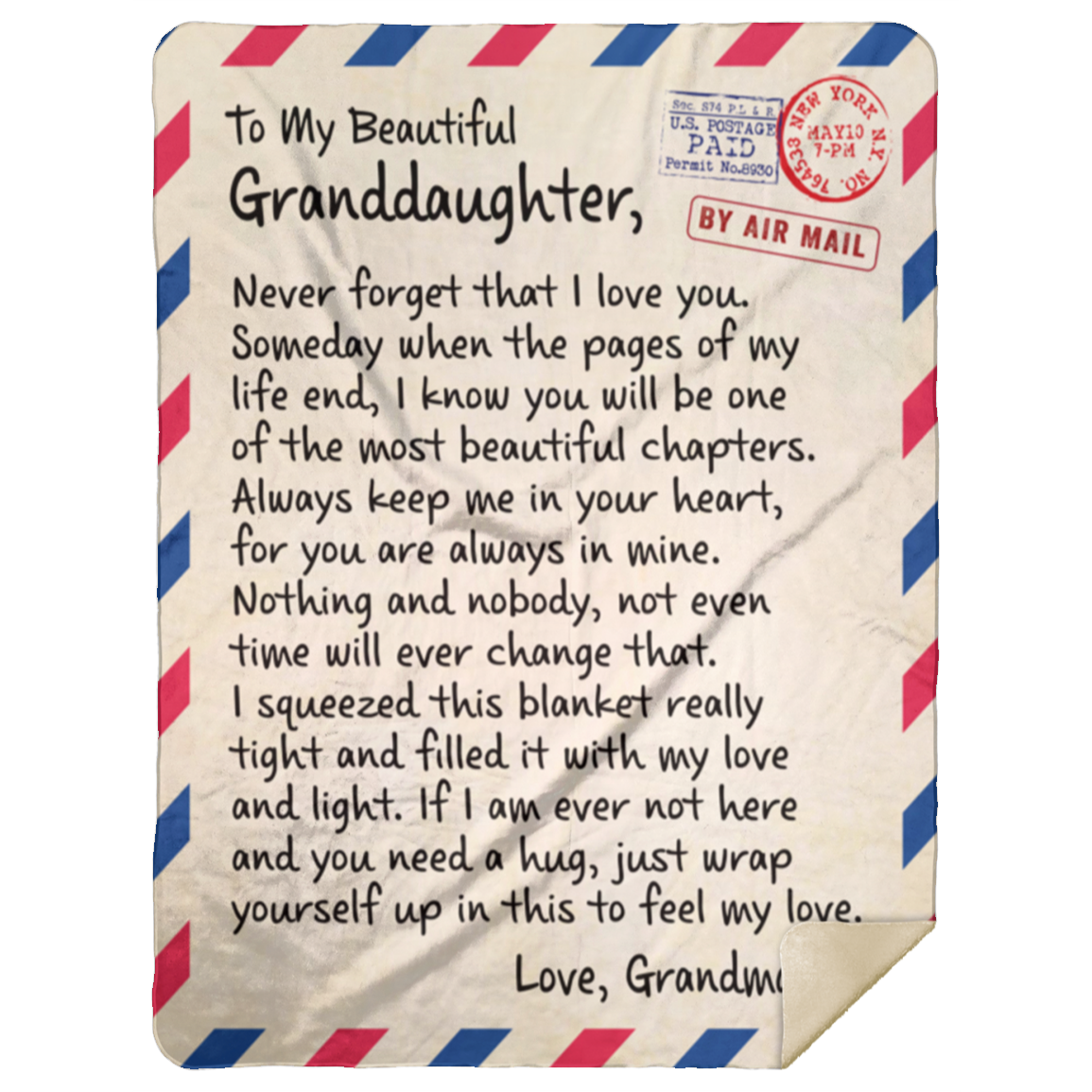 To My Beautiful Granddaughter| Blanket for Granddaughter| Gift for Granddaughter