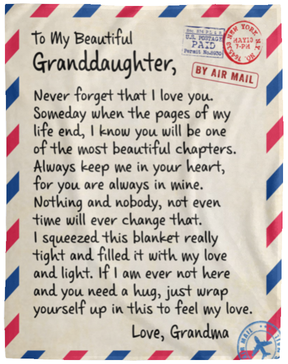 To My Beautiful Granddaughter| Blanket for Granddaughter| Gift for Granddaughter