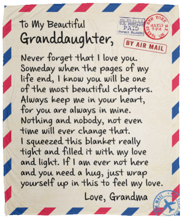 To My Beautiful Granddaughter| Blanket for Granddaughter| Gift for Granddaughter