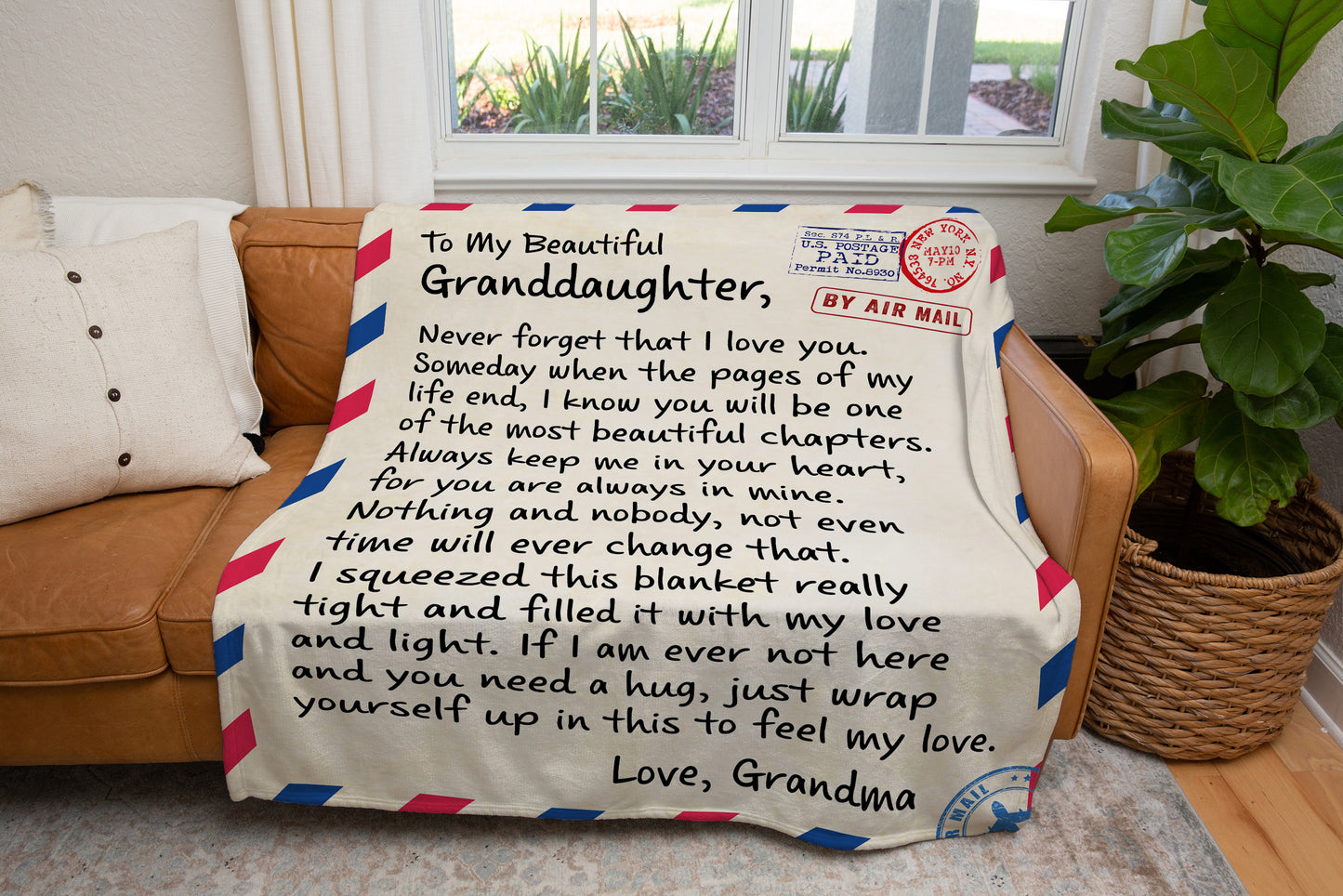 To My Beautiful Granddaughter| Blanket for Granddaughter| Gift for Granddaughter