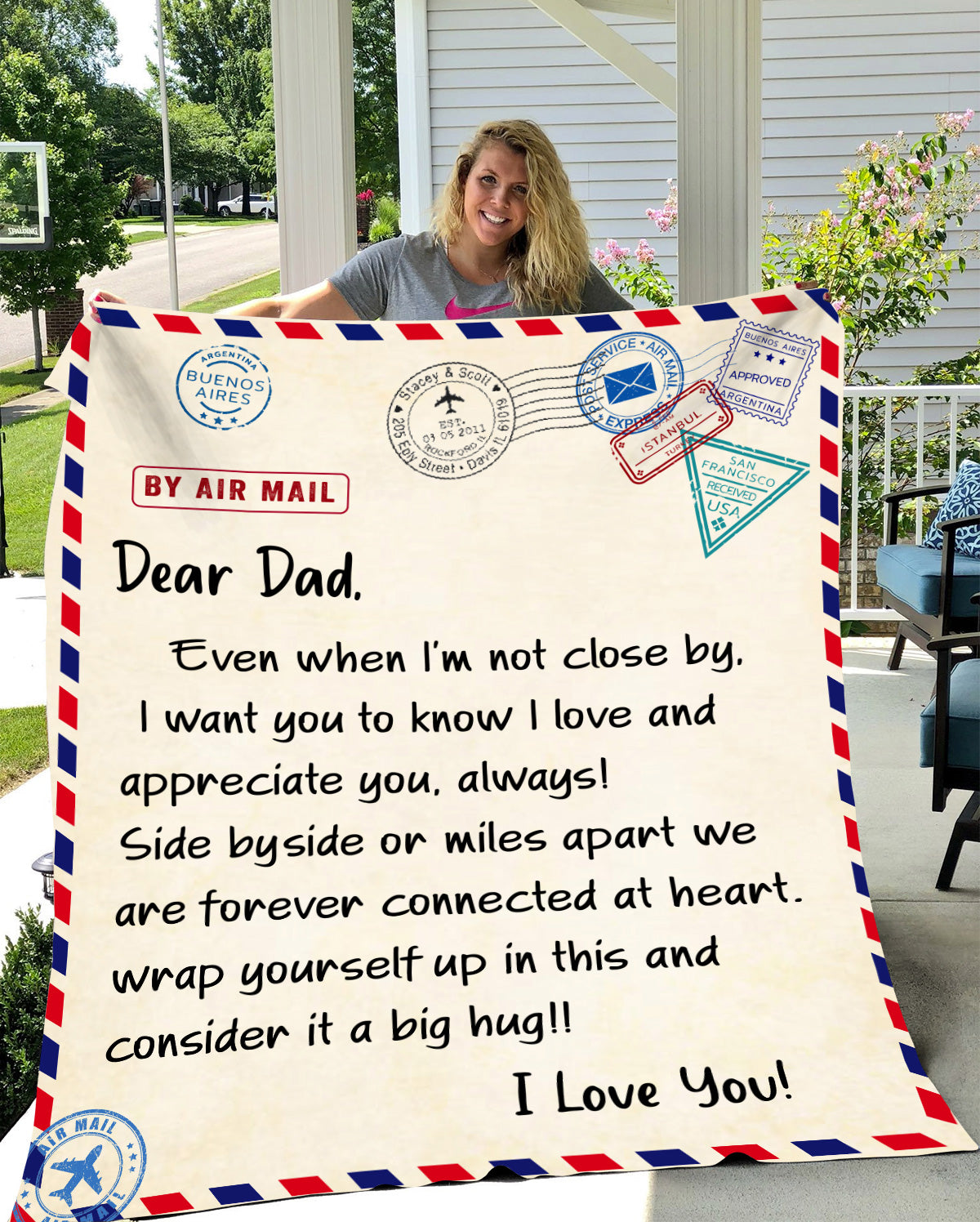 Dear Dad | Blanket for Dad |Gift for Dad