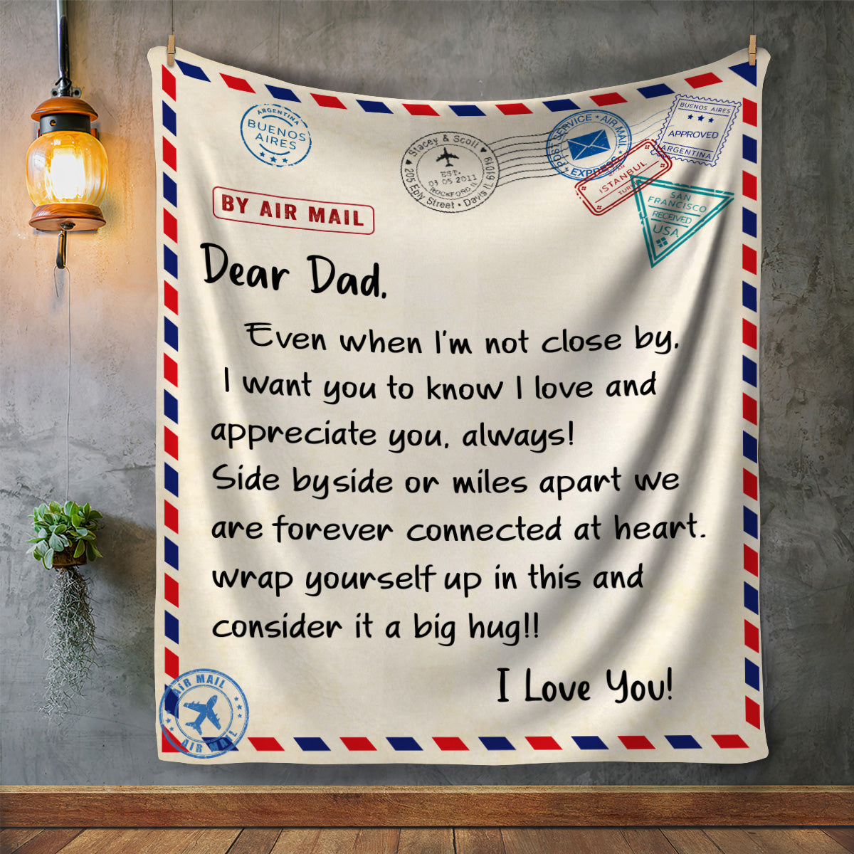 Dear Dad | Blanket for Dad |Gift for Dad