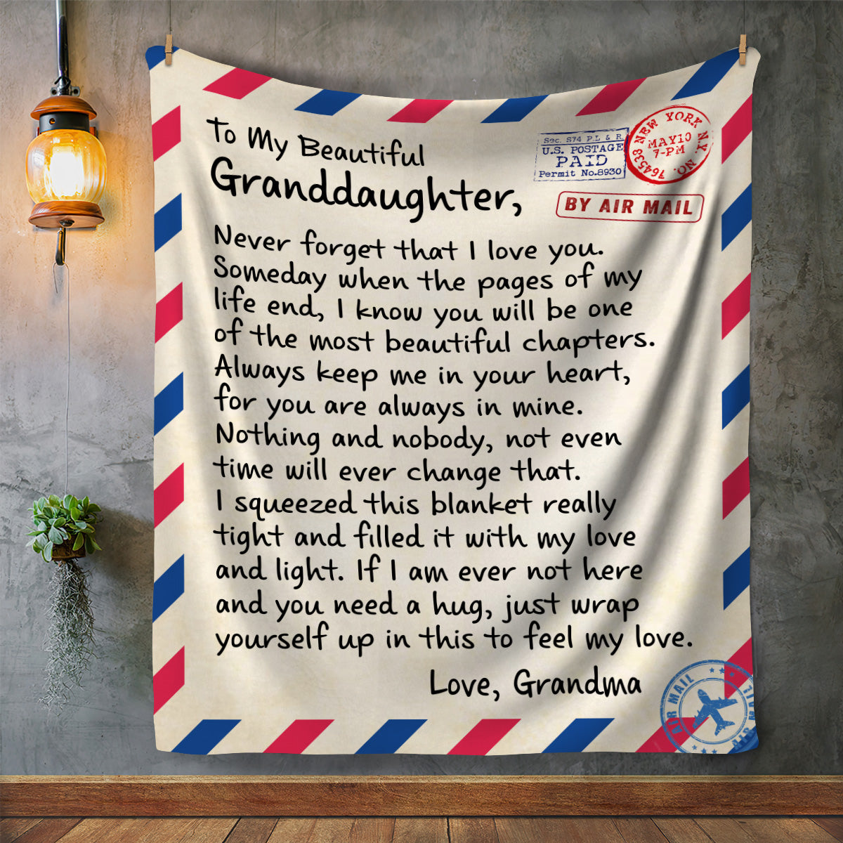 To My Beautiful Granddaughter| Blanket for Granddaughter| Gift for Granddaughter